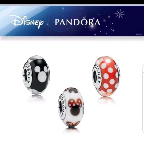 Pandora/disney Jewelry - New Three Pandora/Disney Mureno glass beads
